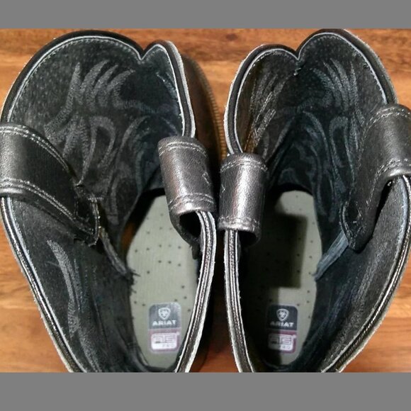 Lightly Worn - WIDE Calf - ARIAT Womens Heritage R Toe Western Boot - Black - 7 - Picture 2 of 6